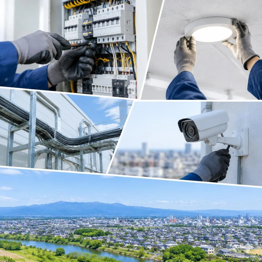 現場ごとに技術が広がる。電気設備工事の仕事